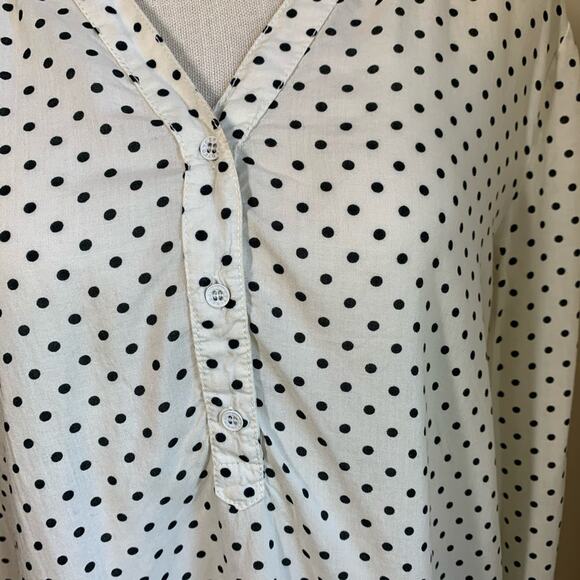 DIVIDED Black & White Polka Dot Blouse - Picture 4 of 9